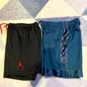 Jordan x Nike shorts 2 for the price of 1!!!    Both size Kids Large